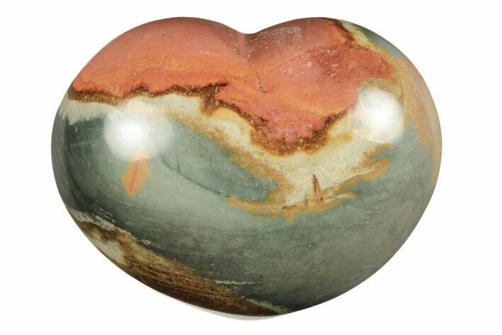 Wide, Polychrome Jasper Heart - Madagascar #246396